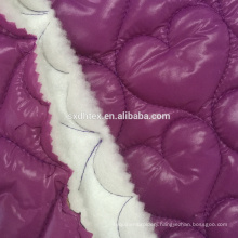 quilted fabric,100% NYLON spandex embroidered fabric for down coat,jacket and garment